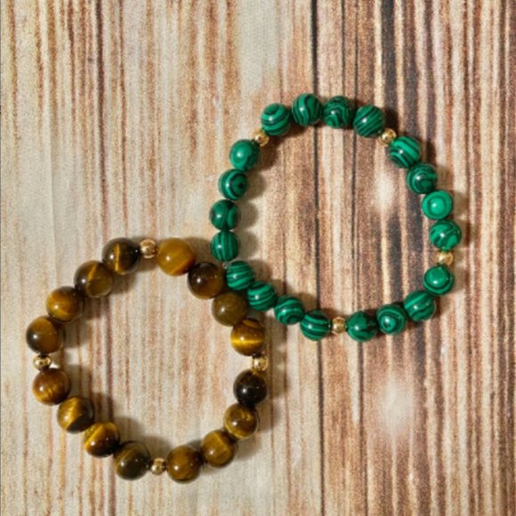 Beaded Gemstone Stretch Bracelets - Picture 3 of 3